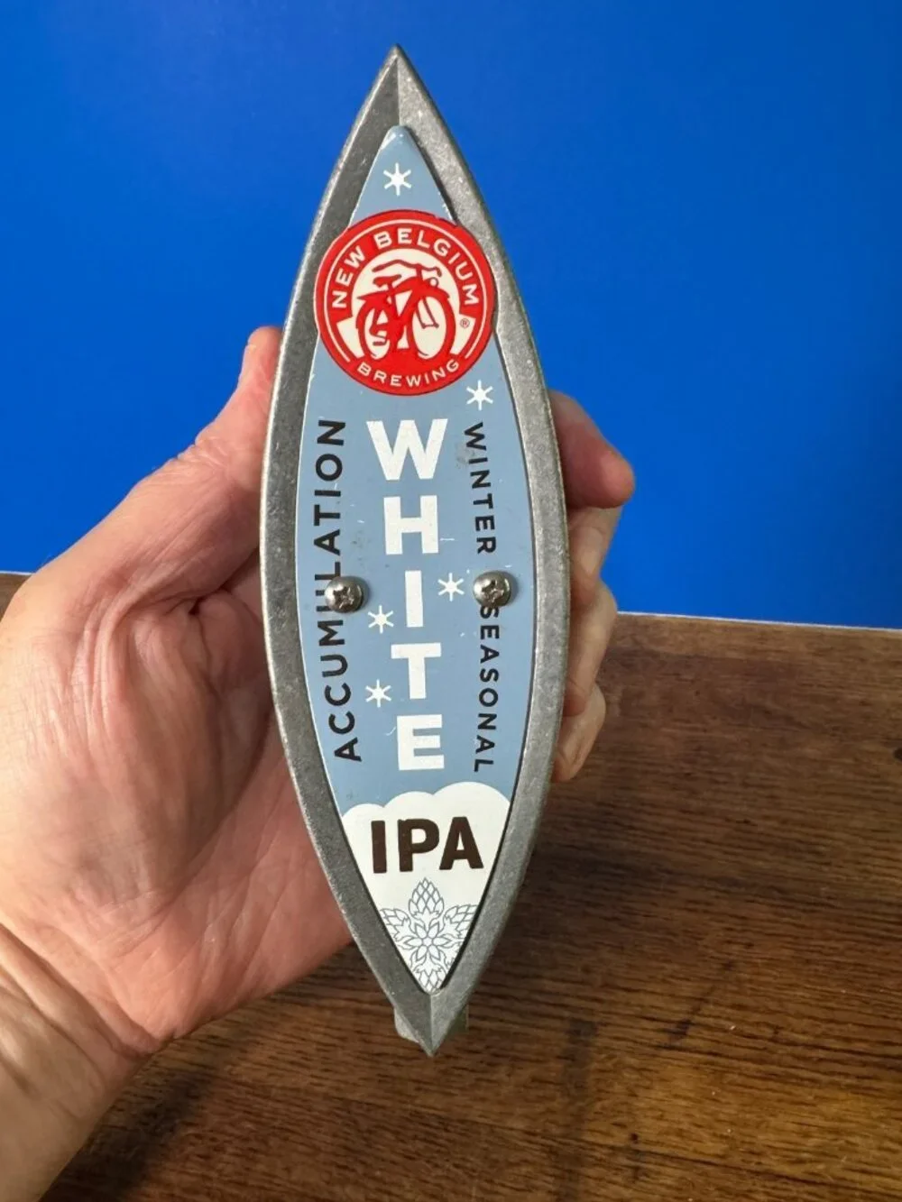 New Belgium Accumulation White IPA Beer Tap Handle‎ Draft Knob